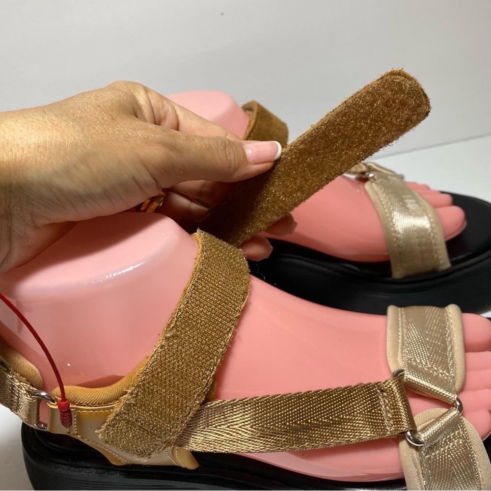 Zara Flat Strappy Dads Sandals Brown Sporty Style Thick Sole Women’s Size 36 - Picture 8 of 16